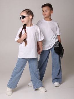 Набор детских Футболок базовая-2шт, цвет Белый, кулирка х/б100%