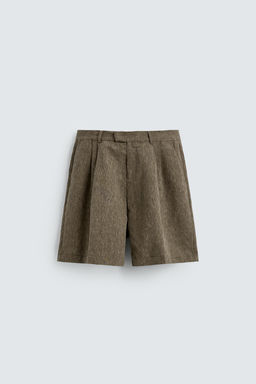 BERMUDA RELAXED FIT PLIEGUES / Khaki