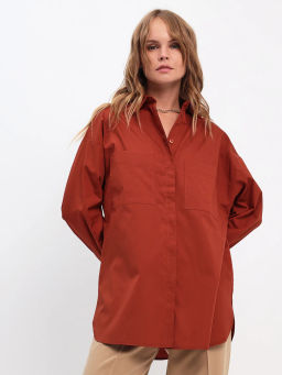 Блузка женская дл. рук. KATHARINA KROSS KK-B-007T-коричневый