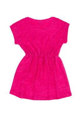 Вязаное платье цвета фуксии для девочки - U.s. polo assn фото 3