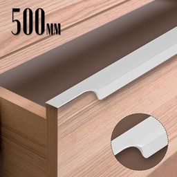 Ручка профильная мебельная торцевая CAPPIO RP100SC, L=500 мм, цвет матовый хром, 4 шт.