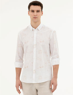 Bej Regular Fit Uzun Kollu G_mlek - Pierre cardin фото 3