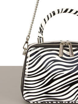 LACCOMA сумка НИM356-зебра натуральная кожа хлопок