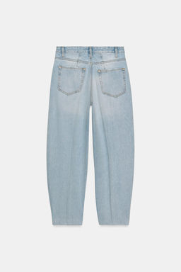 JEANS ZW COLLECTION BARREL TIRO ALTO / Azul claro - Zara фото 6
