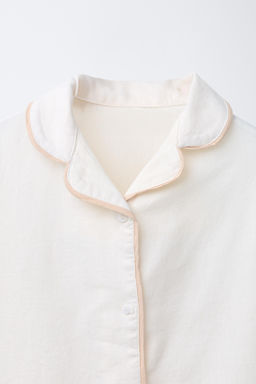 AGES 6-14 / PYJAMAS WITH CONTRAST PIPING - Zara фото 6