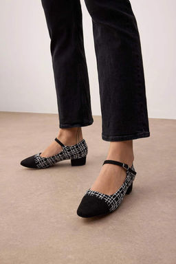 Siyah Tuvit Yuvarlak Burun Mary Jane Kad?n Blok Topuklu Ayakkab? 
TAKAW26TO00004 - Trendyolmilla фото 2