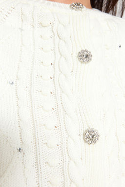 Ekru Cift Tarafl? Kullan?labilen Triko Kazak-H?rka TWOAW24KZ00144 - Trendyolmilla фото 5