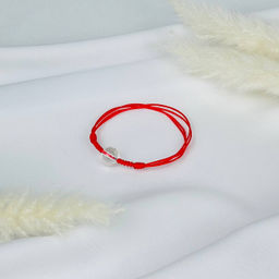 Защитный браслет Красная нить с Горным Хрусталем от 16 см - Радуга самоцветов фото 2