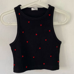 K11382 Топ в рубчик с вышивкой ЧЕРНЫЙ_01