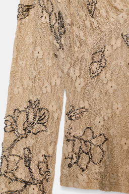 TOP WITH BEADED EMBROIDERY - Zara фото 16