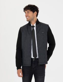 Siyah Slim Fit Fermuarl_ Triko H_rka