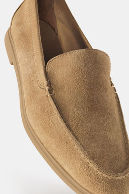 FLAT SPLIT SUEDE LOAFERS - Zara фото 3