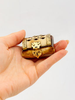 Шкатулка с инкрустацией (кость) №Шк121/2 2шт/уп - Ганг фото 5