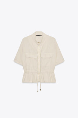 LINEN BLEND SAFARI SHIRT - Zara фото 6