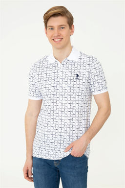 U. S. Polo Assn Мужская темно-синяя футболка с воротником-поло - U.s. polo assn фото 9