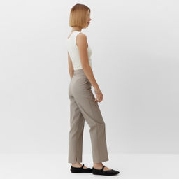 Брюки женские зауженные MINAKU: Casual Collection, бежевые, размер 44