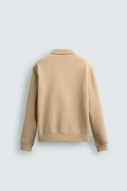 SUDADERA CUELLO CREMALLERA B?SICA / paja - Zara фото 7