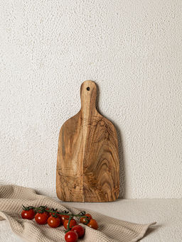 Доска разделочная с узором 35x18,5x1,5 коричневый дерево акации