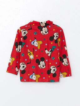 Polo Yaka Uzun Kollu Mickey Mouse Bask?l? Erkek Bebek Pijama Tak?m? - Waikiki фото 3
