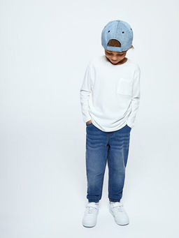 Beli Lastikli Basic Erkek Bebek Jean Pantolon