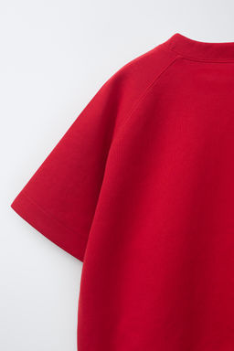 SUDADERA INTERLOCK SPORTY LOGO / Rojo - Zara фото 7