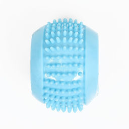 Игрушка для собак Ёж, TPR, массажная, 6,5 см, голубая - Пижон фото 3