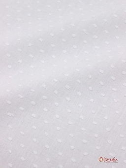 Фактурный хлопок Шарики цв.молочно-сливочный, ш.1.4м, батист, хлопок-100%, 80гр/м.кв