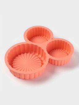 Форма для выпечки Доляна Савоярди, силикон, 3 ячейки, 22?19?4 см, персиковая  фото 3