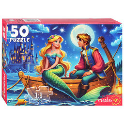 Пазлы 50 "Русалочка и принц"