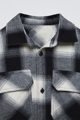 CHECKED OVERSHIRT WITH POCKET - Zara фото 3