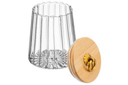 Банка стеклянная 650 мл 10*10*13 см с деревянной крышкой с силиконовым уплотнителем - Elan gallery фото 8