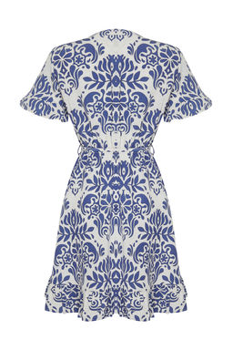 Siyah Kusakl? Cicekli F?rf?rl? Mini Dokuma Elbise TWOSS24EL00760 - Trendyolmilla фото 12