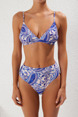 TRENDYOLMILLA Cicek Desenli Ucgen Yuksek Bel High Leg Hipster Bikini Tak?m? TBESS22BT0016  фото 44