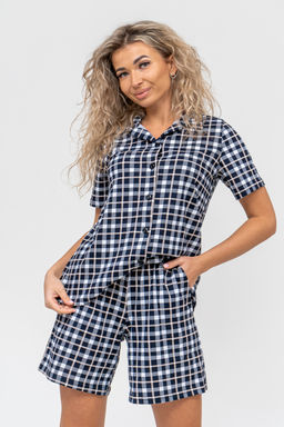 Костюм женский Натали из хлопка в клетку  фото 50