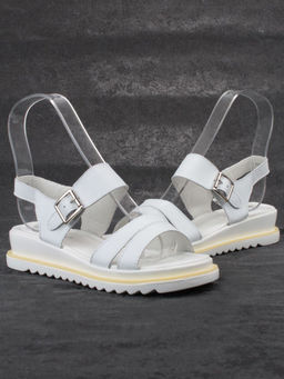 08-PEXL76-1 WHITE Босоножки женские (натуральная кожа) - Фабричный китай фото 12