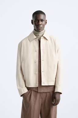 COTTON - LINEN BLEND JACKET - Zara фото 2