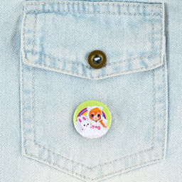 Цена за 10 шт. Значок металлический закатной Милые анимешки, d=2.5 см, МИКС