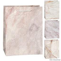Пакет подарочный 18x23x10см Мрамор/ 3201M /уп 12/720/