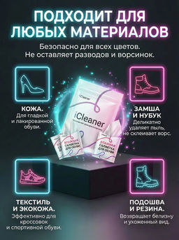 Влажные салфетки icleaner , набор 15 салфеток  фото 8