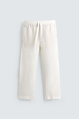 PANTAL?N RELAXED FIT 100% LINO / Blanco - Zara фото 7