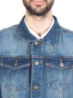 5922 BLUE Куртка джинсовая мужская VH JEANS (80% хлопок, 15% полиамид, 5% спандекс) - Fashion фото 10