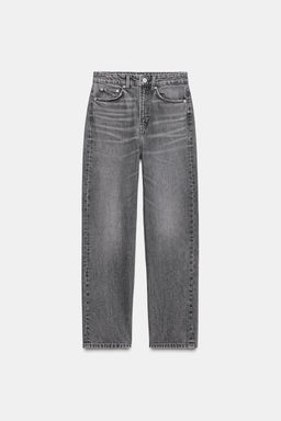 JEANS TRF MOM FIT TIRO ALTO / Gris antracita - Zara фото 7