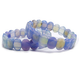 Браслет из камня Голубой агат очищает энергетику, дарует счастье и удачу