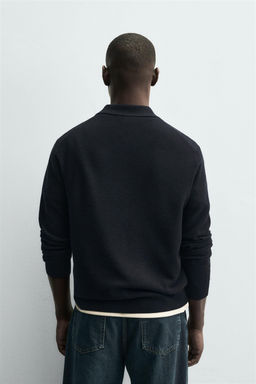 COTTON/LYOCELL KNIT POLO SHIRT - Zara фото 3