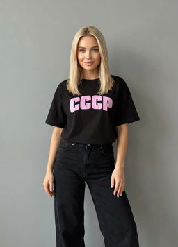 K13331 Футболка (плотный хлопок) ЧЕРНЫЙ_01