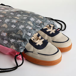 Мешок для обуви Коты, 32*0,5*40 см, отд на шнурке, серый - Simaland фото 4