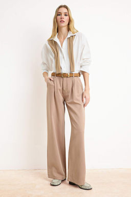 Tas DOKUMLU Tencel Kar?s?ml? Yuksek Bel Wide Leg Jeans TWOSS26JE00171 - Trendyolmilla фото 7