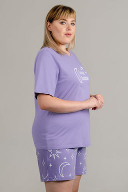 Арт. 9170 Пижама с шортами 52-58 (4 шт) Цвет:сиреневый - Калинка фото 2