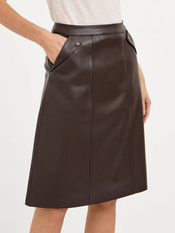 юбка длины миди в коричневом цвете - Glenfield фото 5