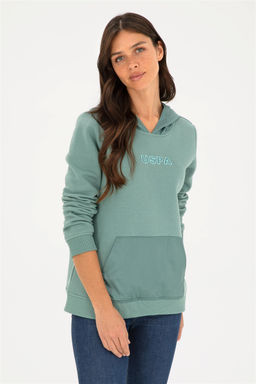 Женский мятный свитшот Неожиданная скидка в корзине